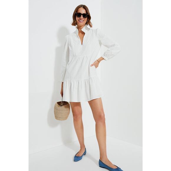 TUCKERNUCK White Swiss Dot Palmerston Dress Size S NWT Retail $148 Tuckernuck - Picture 7 of 7